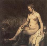 REMBRANDT Harmenszoon van Rijn Bathsheba Bathing with King David-s Letter oil painting on canvas